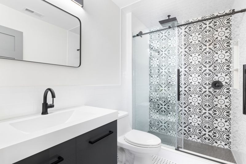 Black Fixtures with White Tiles