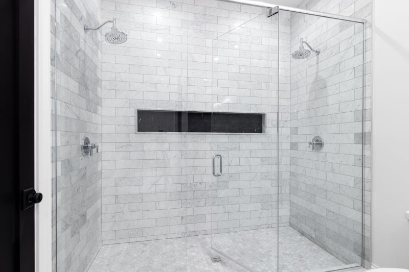 Corner Shower with Multi-Panel Glass