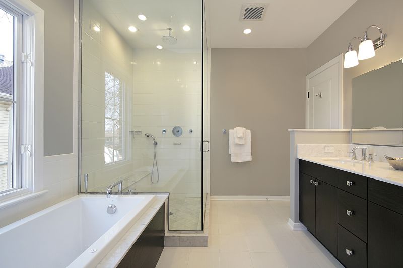 Modern Shower with Multiple Heads