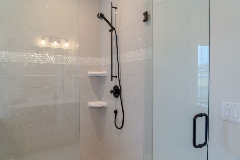 Spacious Shower with Glass Doors