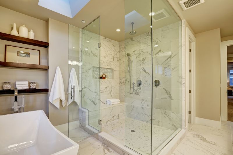 Stylish Shower with Decorative Tiles